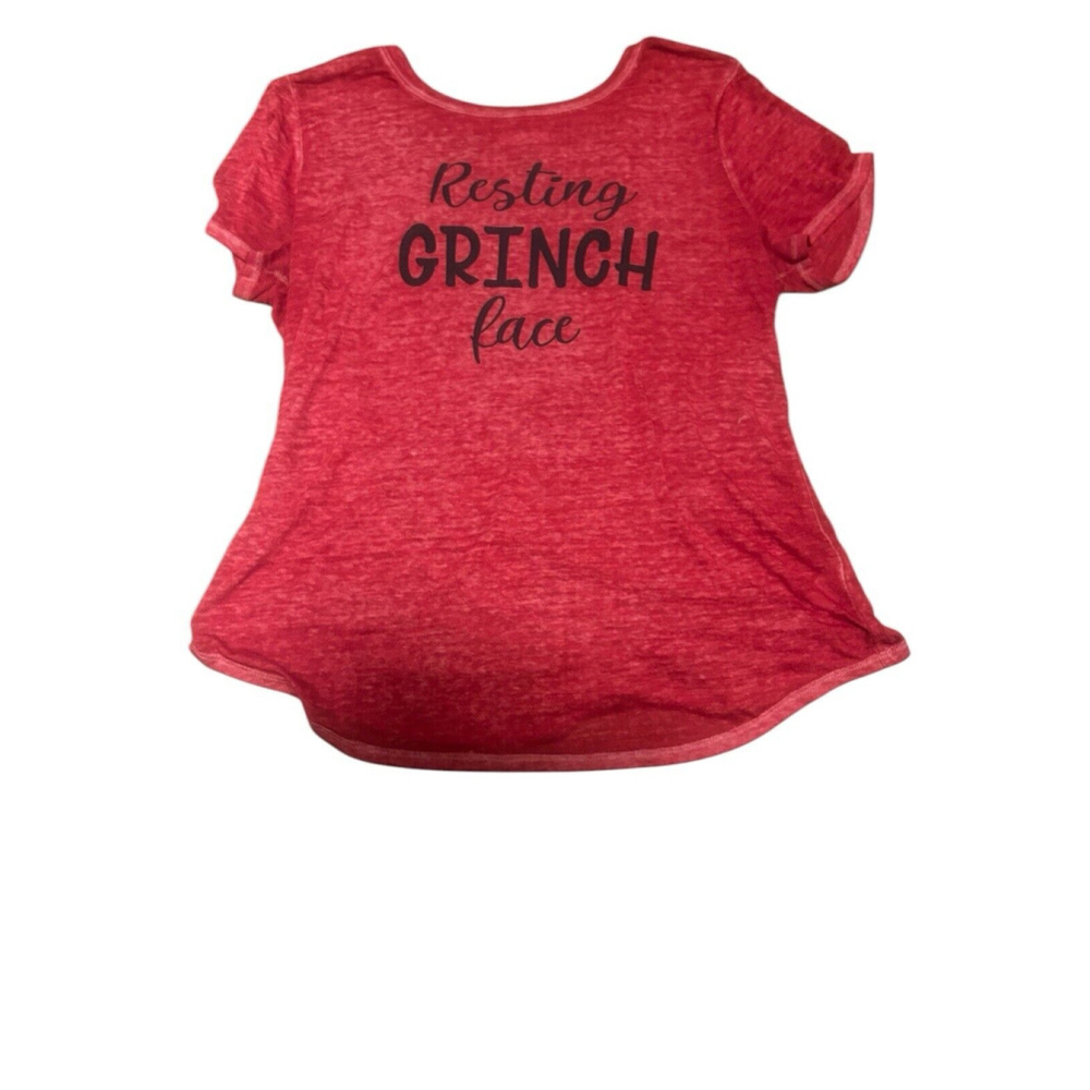 Maurice’s Size Large Resting‎ Grinch Face Top